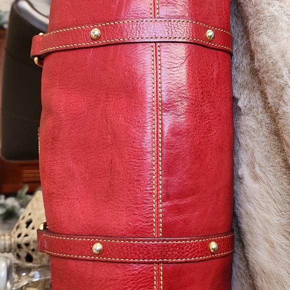 Dooney & Bourke (Retired Color-Raspberry) Florentine Sachel (large) - Picture 4 of 12